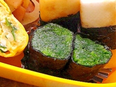 お弁当にほうれん草海苔巻き☆